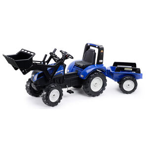FALK Šlapací traktor New Holland T8 s nakladačem a vozíkem