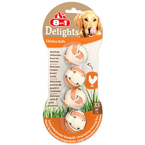 Guľa 8in1 Delights žuvacie XS 4 ks