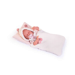 Antonio Juan 33340 LUNA - spiaca realistická bábika bábätko s mäkkým látkovým telom - 42 cm