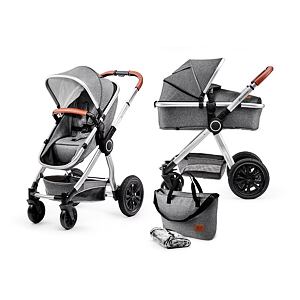 KINDERKRAFT Kombinovaný kočík 2v1 Veo – Grey