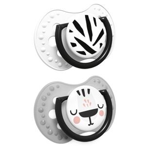 LOVI Dudlík silikonový dynamický LOVI SALT&PEPPER 3-6 m 2ks
