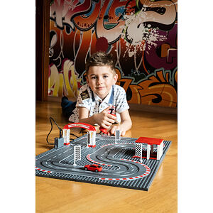 MAC TOYS Autodráha kompatibilní se stavebnicí