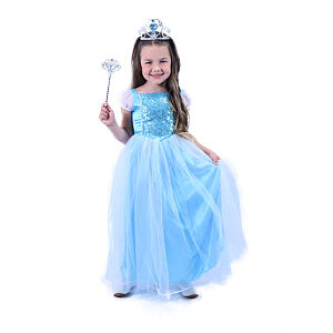 Dětský kostým modrá princezna (S)
