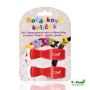 T-TOMI Kočíkový kolíček, red / červená
