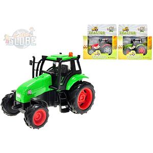 Traktor kov 11cm na zotrvačník na batérie so svetlom a zvukom 3barvy v krabičke