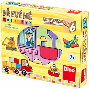 Dino DOPRAVNÉ PROSTRIEDKY 6 Drevené kocky