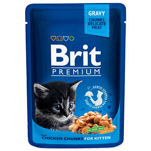Kapsička BRIT Premium Kitten Chicken Chunks 100 g