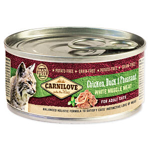 Konzerva CARNILOVE WMM Chicken, Duck & Pheasant for Adult Cats 100 g