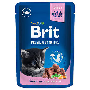 BRIT Premium Chunks with White Fish in Gravy for Kittens 100 g