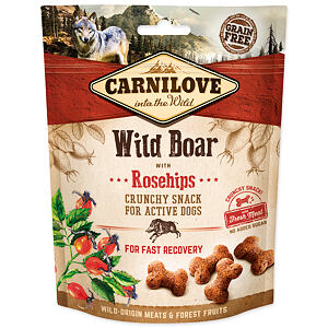 CARNILOVE Dog Crunchy Snack Wild Boar s Rosehips s čerstvým mäsom 200 g