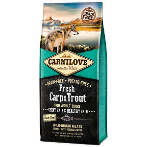 CARNILOVE Fresh Carp & Trout Shiny Hair & Healthy Skin for Adult dogs 12 kg