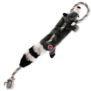 Hračka DOG FANTASY Skinneeez s povrazom mýval 57,5 cm 1 ks
