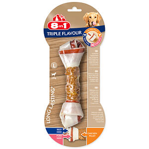 Kosti žuvacie 8in1 Triple Flavour L 1 ks