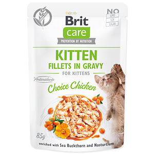 Kapsička BRIT Care Cat Kitten Fillets in Gravy Choice Chicken 85 g