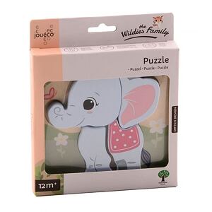 JOUÉCO the Wildies Family dřevěné puzzle Elephant 12m+