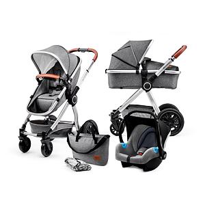 KINDERKRAFT Kočík kombinovaný Veo grey 3v1 Kinderkraft