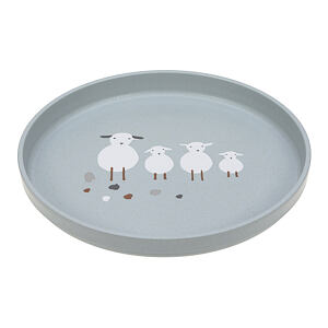 Lässig Plate PP/Cellulose Tiny Farmer Sheep/Goose blue dětský talíř
