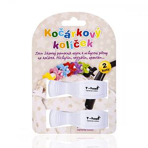 Kočíkovú kolíček, 2ks, biela