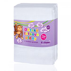 T - Tomi Látkové TETRA pleny 80x80, sada 10 ks
