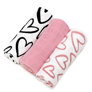 T-TOMI BIO Bambusové plienky Black hearts