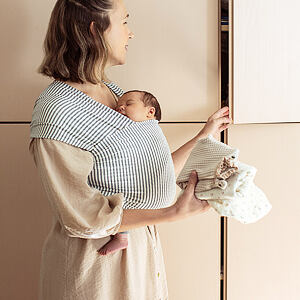 ERGOBABY | ŠÁTEK/Aura Wrap - Navy Gingham Stripe