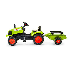 FALK Šlapací traktor Claas Arion s vlečkou a otevírací kapotou