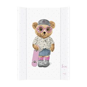 CEBA Podložka prebaľovacia 2-hranná s pevnou doskou (50x70) Comfort Fluffy Puffy Lea
