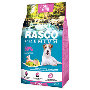Granule RASCO Premium Adult Mini kura s ryžou 3 kg