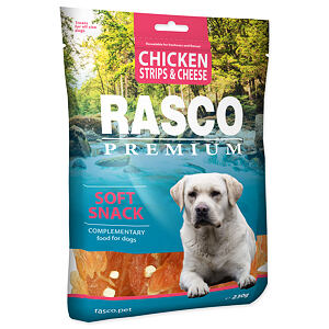 Pochúťka RASCO Premium prúžky kuracieho mäsa so syrom 230 g