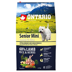 ONTARIO Senior Mini Lamb & Rice 6.5 kg