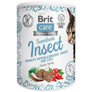 BRIT Care Cat Snack Superfruits Insect with Coconut Oil and Rosehips 100 g