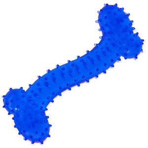 Hračka DOG FANTASY kosť gumová modrá 11 cm 1 ks