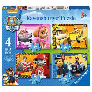 Ravensburger puzzle Tlapková Patrola; 4v1, 12/16/20/24 dílků