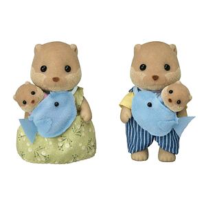 SYLVANIAN FAMILY Rodina vydry s 2 bábätkami