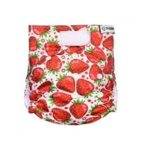 T-TOMI Nohavičková plienka AIO - prebaľovací set suchý zips, strawberries