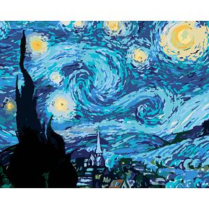 Malování podle čísel - HVĚZDNÁ NOC (VAN GOGH)