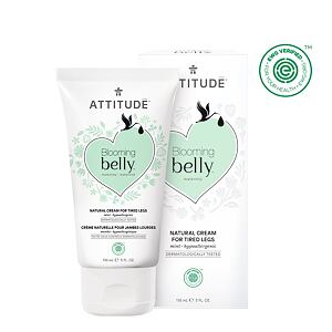 Prírodný krém na unavené nohy ATTITUDE Blooming Belly nielen pre tehotné s mätou 150 ml