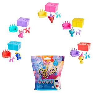 Mattel Barbie COLOR REVEAL ZVIERATKO KONFETY, viac druhov