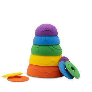 Jellystone Designs Silikonové stohovací kelímky - duhová