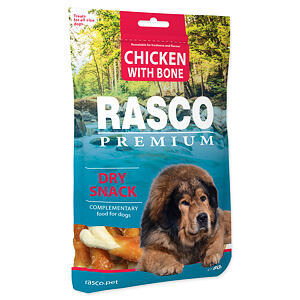 Pochúťka RASCO Premium kosti obalené kuracím mäsom 80 g