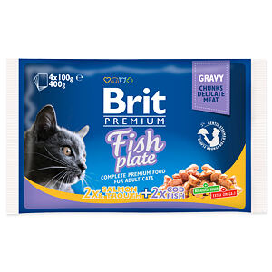 Kapsičky BRIT Premium Cat Fish Plate 400 g