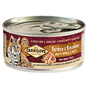 Konzerva CARNILOVE WMM Turkey & Reindeer for Adult Cats 100 g