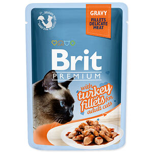 Kapsička BRIT Premium Cat Delicate Fillets in Gravy with Turkey 85 g