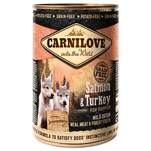 Konzerva CARNILOVE Puppy Wild Meat Salmon & Turkey 400 g