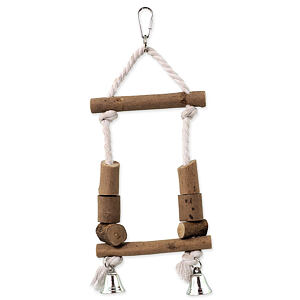 Hojdačka EPIC PET drevená s lanom 32 cm