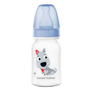 CANPOL BABIES Láhev s potiskem HAPPY ANIMALS 120 ml 