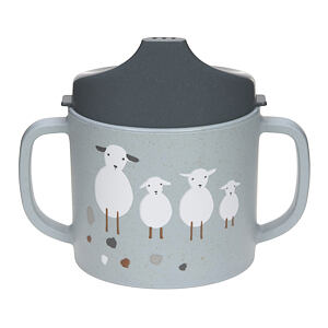 Lässig Sippy Cup PP/Cellulose Tiny Farmer Sheep/Goose blue dětský hrneček
