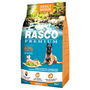 Granule RASCO Premium Adult Medium kura s ryžou 3 kg