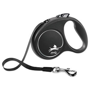 Vodítko FLEXI Black Design páska čierne S - 5 m 1 ks