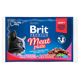 Kapsičky BRIT Premium Cat Meat Plate 400 g